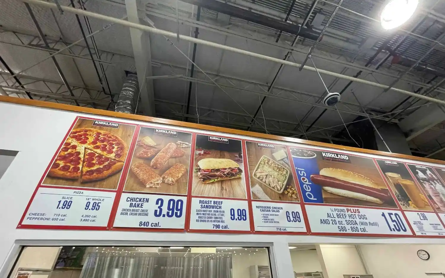 Costco food court menu